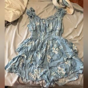 Rue21 Light Blue Floral Romper